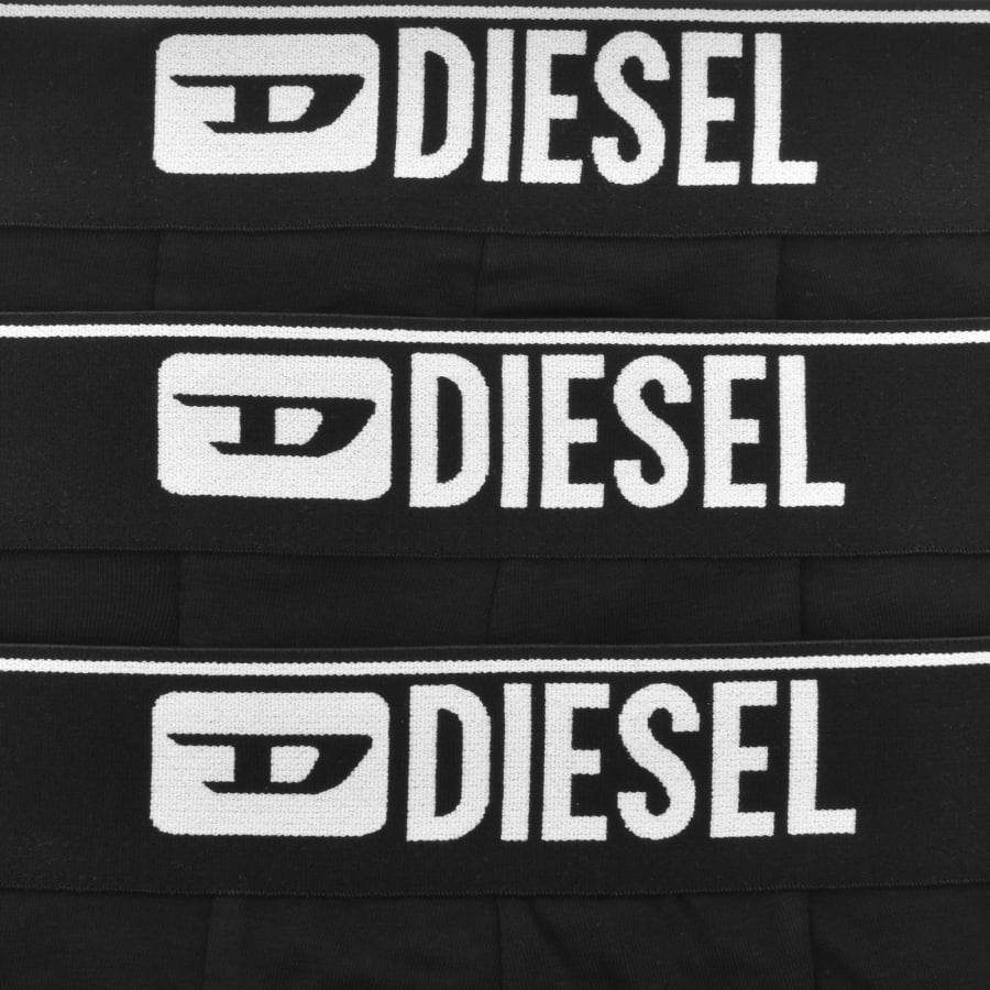 Image number 3 for Diesel Underwear 3 Pack Long Trunks Black
