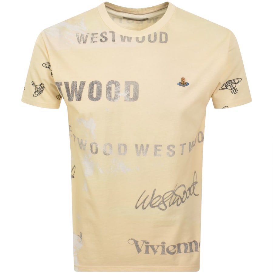 Image number 1 for Vivienne Westwood Classic Logo T Shirt Yellow