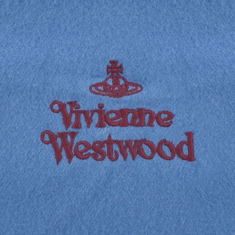 Image number 3 for Vivienne Westwood Logo Scarf Blue