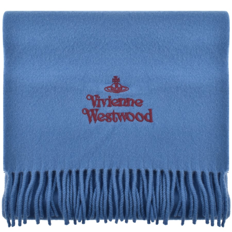 Image number 1 for Vivienne Westwood Logo Scarf Blue