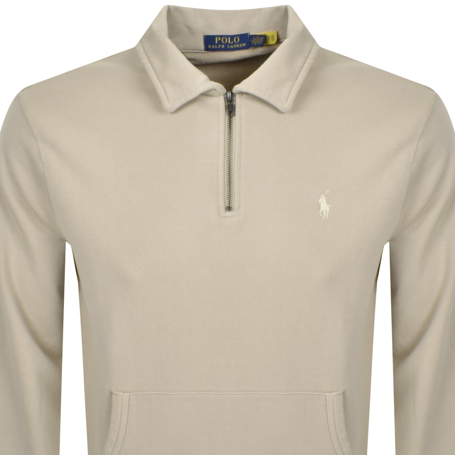 Image number 2 for Ralph Lauren Half Zip Sweatshirt Grey