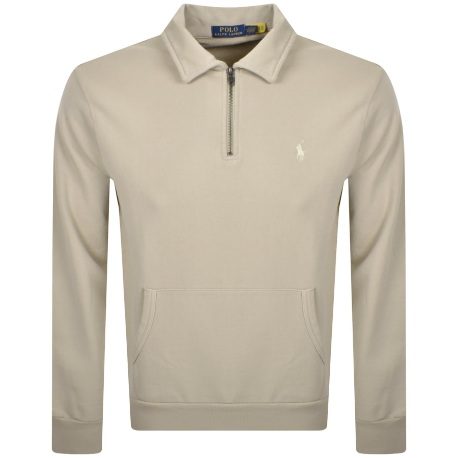 Image number 1 for Ralph Lauren Half Zip Sweatshirt Grey