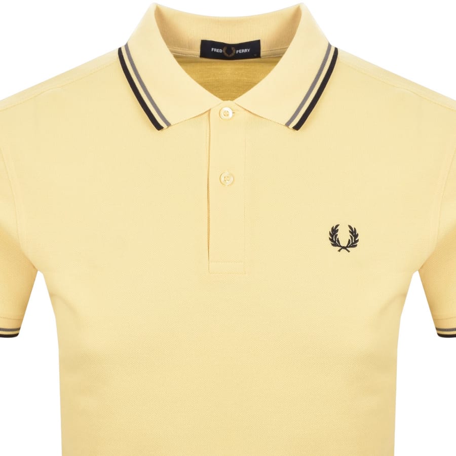 Image number 2 for Fred Perry Twin Tipped Polo T Shirt Yellow