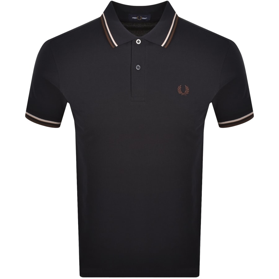 Image number 1 for Fred Perry Twin Tipped Polo T Shirt Navy