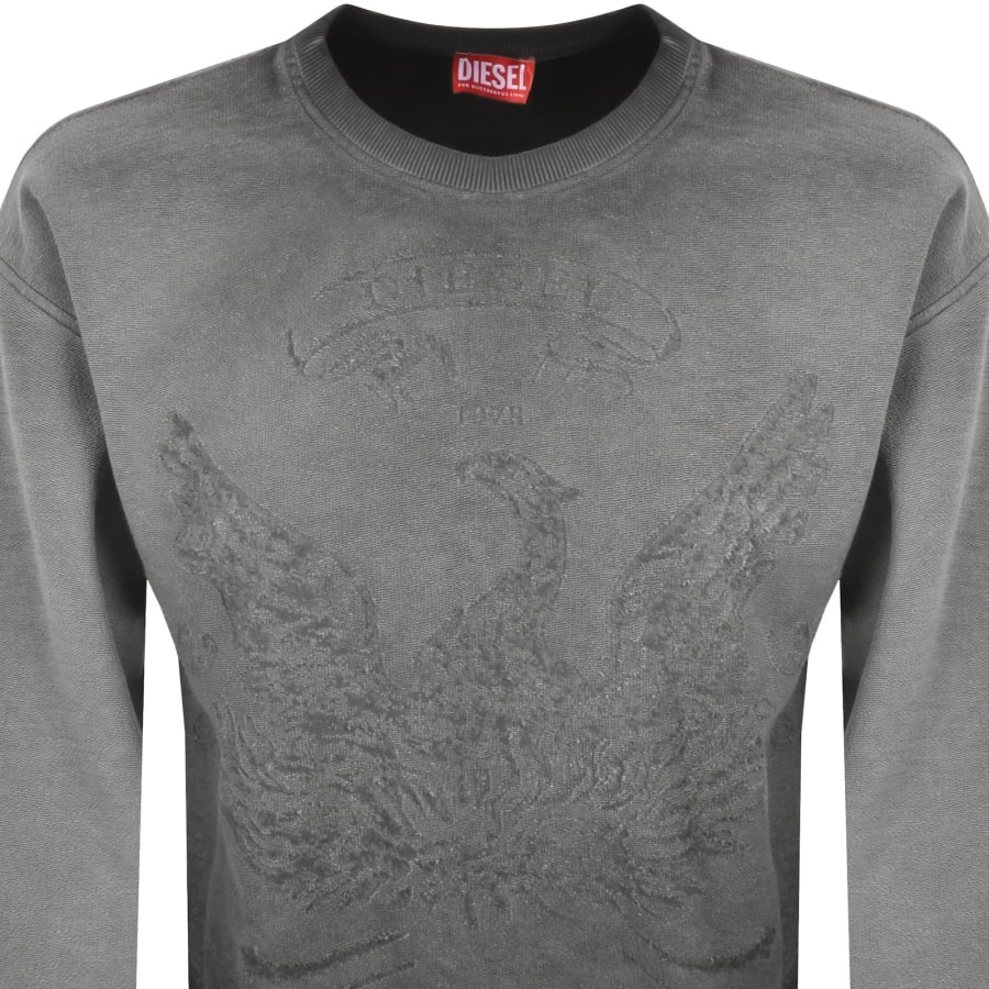 Image number 2 for Diesel 5 Aron Sweatshirt Grey