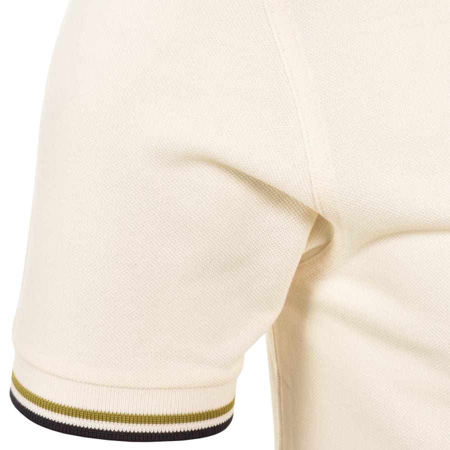 Image number 5 for Fred Perry Twin Tipped Polo T Shirt Ecru