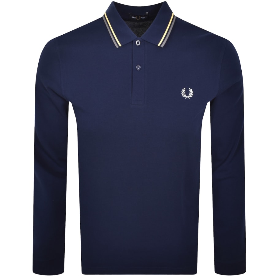 Image number 1 for Fred Perry Twin Tipped Polo T Shirt Navy