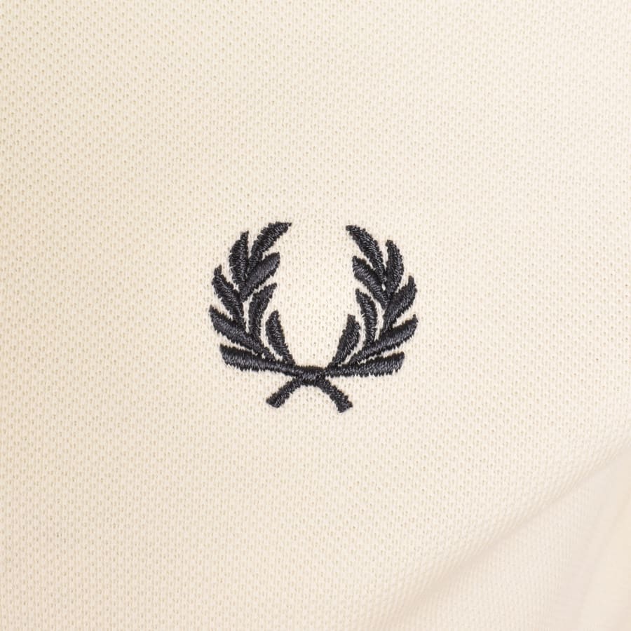 Image number 3 for Fred Perry Twin Tipped Polo T Shirt Ecru