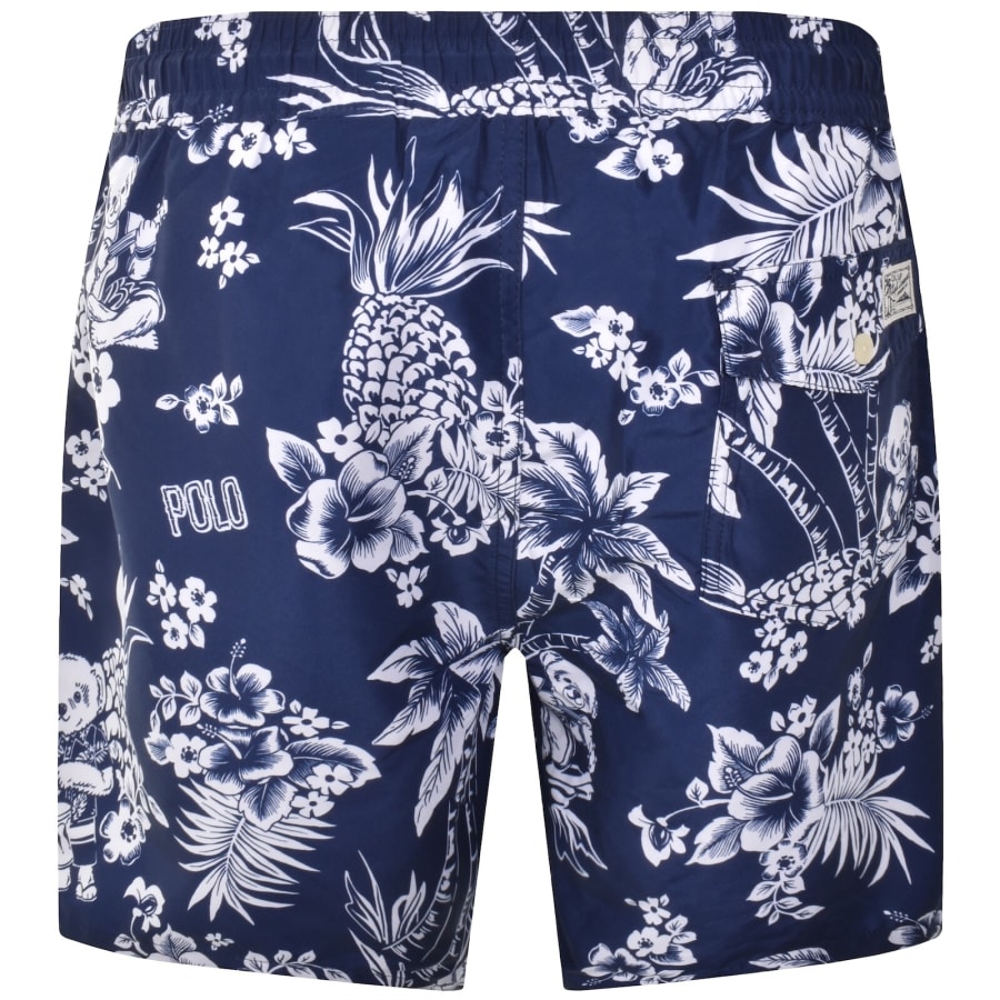 Image number 2 for Ralph Lauren Tropical Bear Swim Shorts Blue