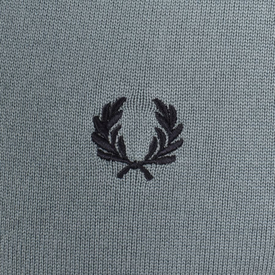 Image number 3 for Fred Perry Long Sleeve Knit Polo Stockport Blue