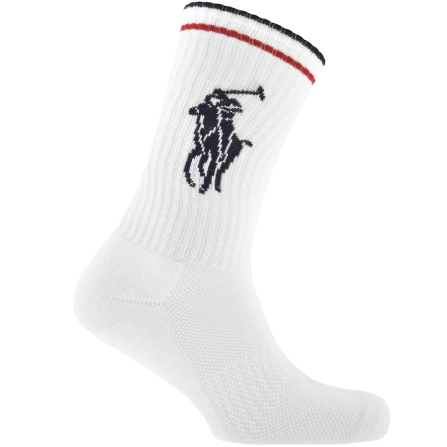 Image number 2 for Ralph Lauren 3 Pack Socks White