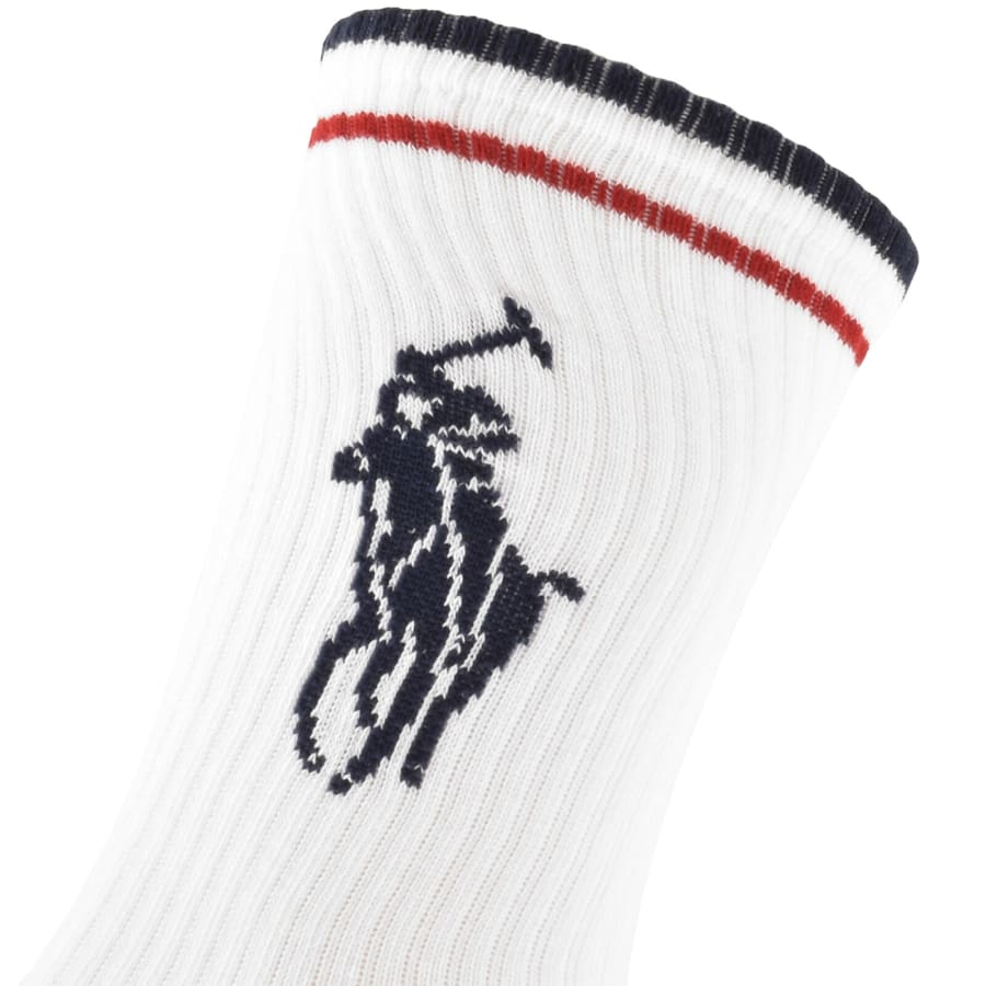 Image number 3 for Ralph Lauren 3 Pack Socks White