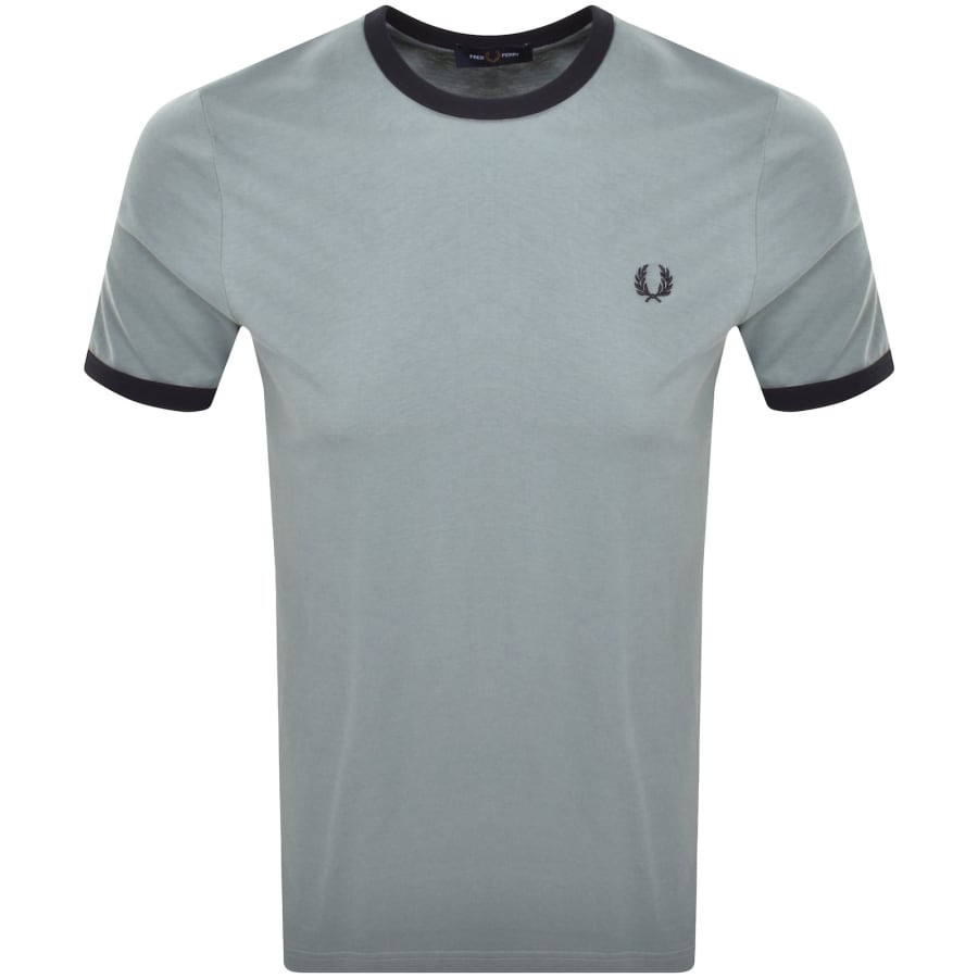 Image number 1 for Fred Perry Ringer T Shirt Stockport Blue
