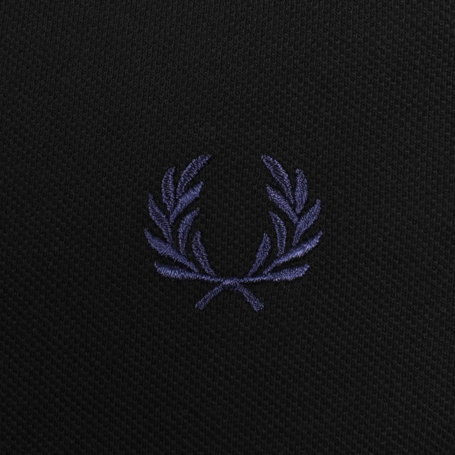 Image number 3 for Fred Perry Striped Cuff T Shirt Black