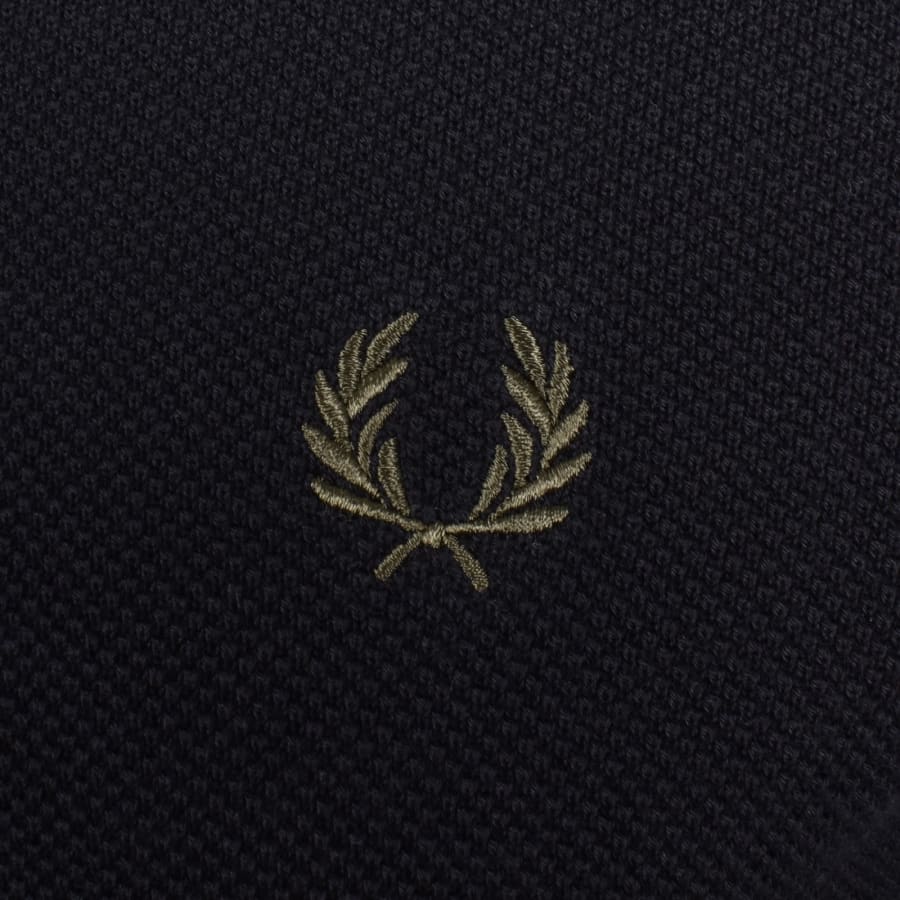 Image number 3 for Fred Perry Pique Stitch Jumper Navy