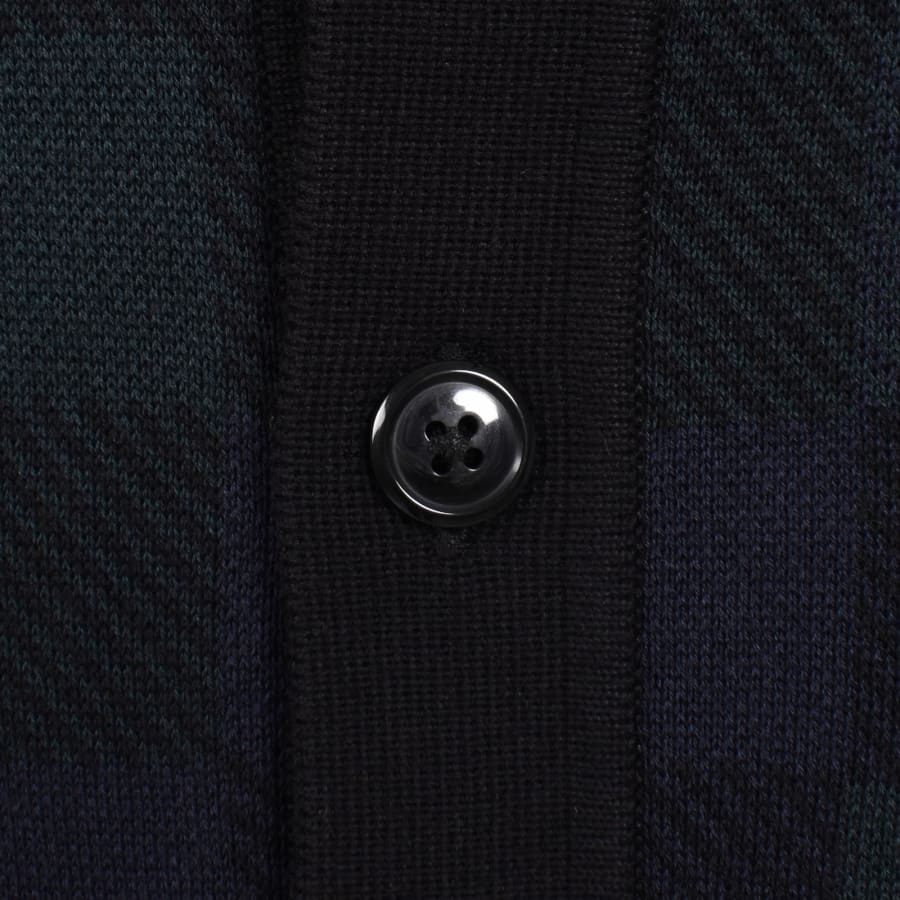 Image number 4 for Fred Perry Tartan Knit Polo T Shirt Black