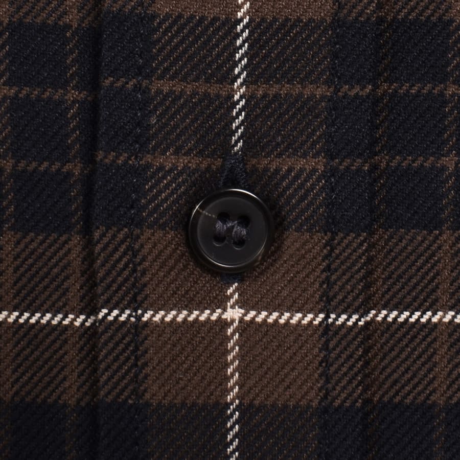 Image number 4 for Fred Perry Tartan Twill Shirt Tobacco Brown