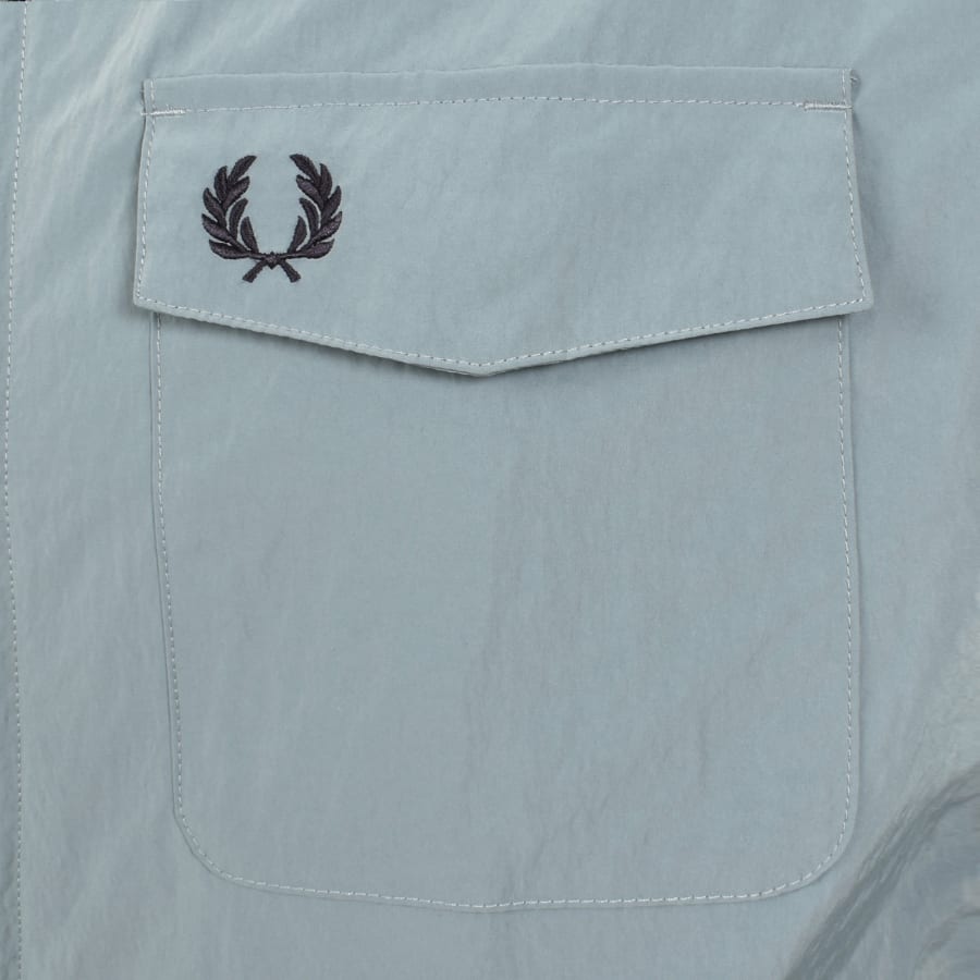 Image number 3 for Fred Perry Zip Pocket Overshirt Stockport Blue