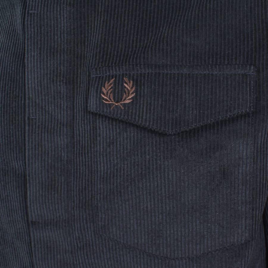 Image number 3 for Fred Perry Corduroy Overshirt Navy
