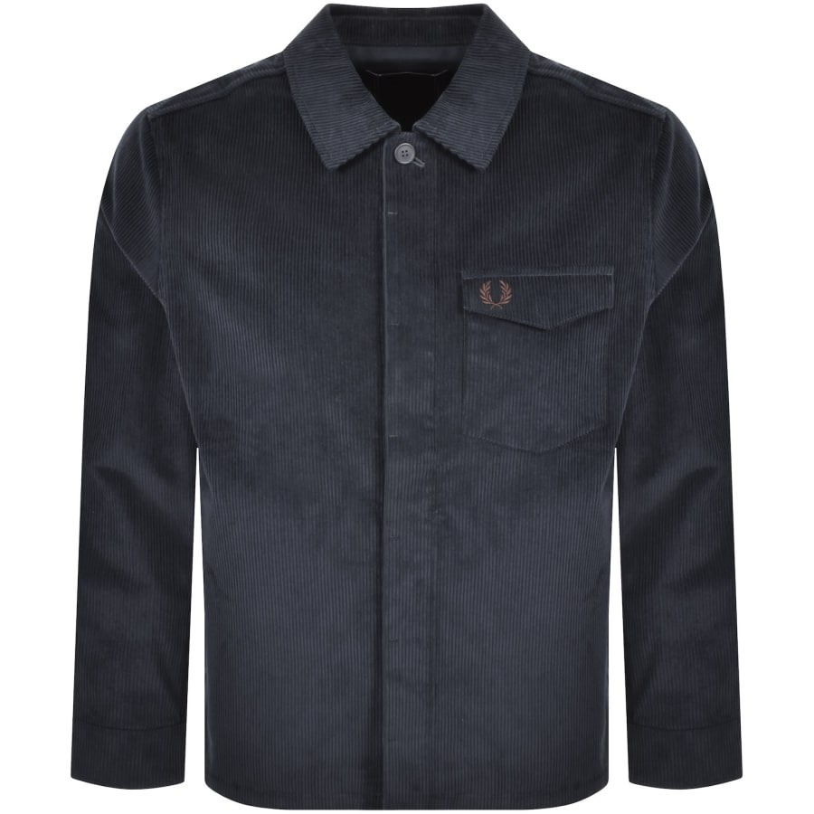 Image number 1 for Fred Perry Corduroy Overshirt Navy