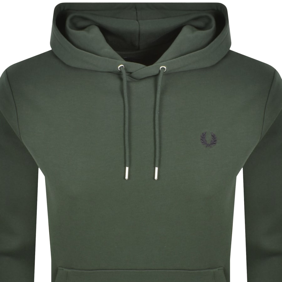 Image number 2 for Fred Perry Tipped Hoodie Court Green