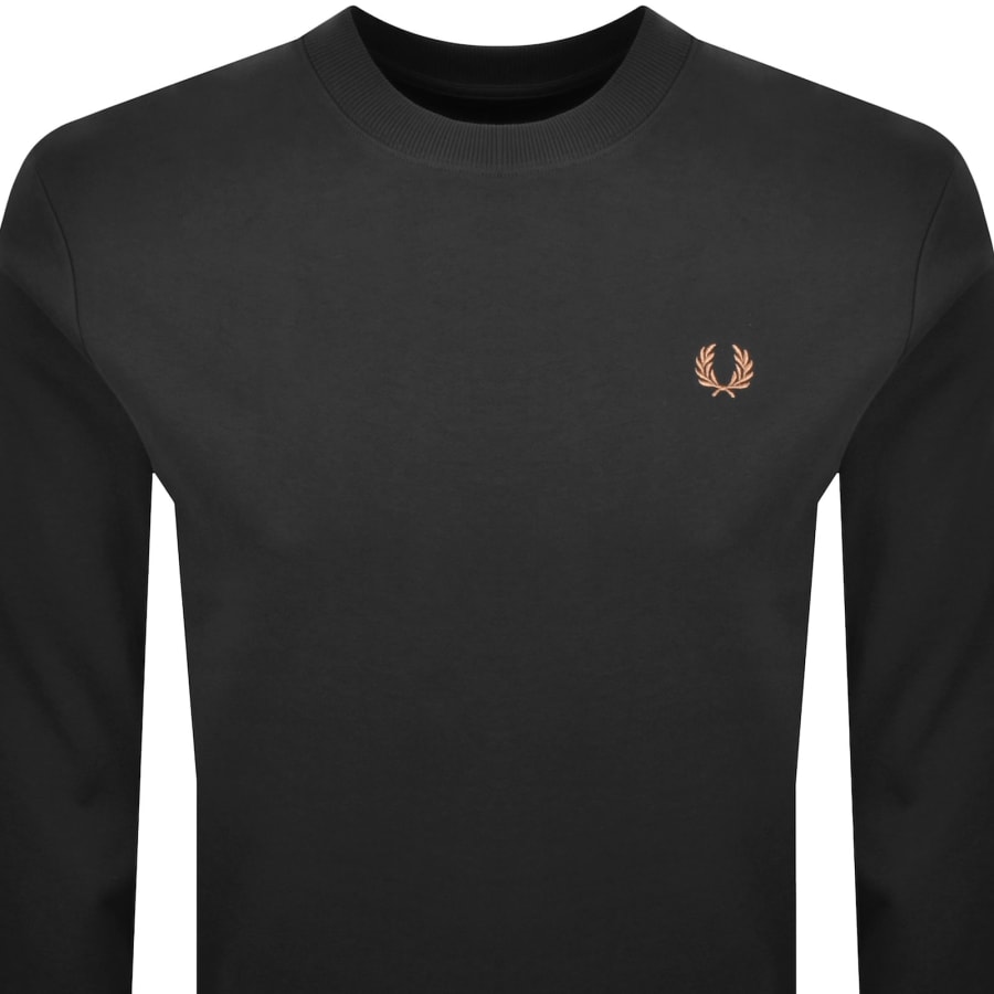 Image number 2 for Fred Perry Crew Neck Sweatshirt Black