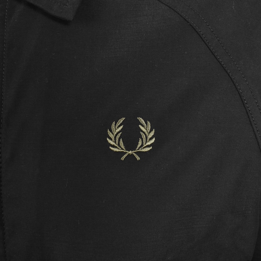 Image number 3 for Fred Perry Raglan Utility Overshirt Black