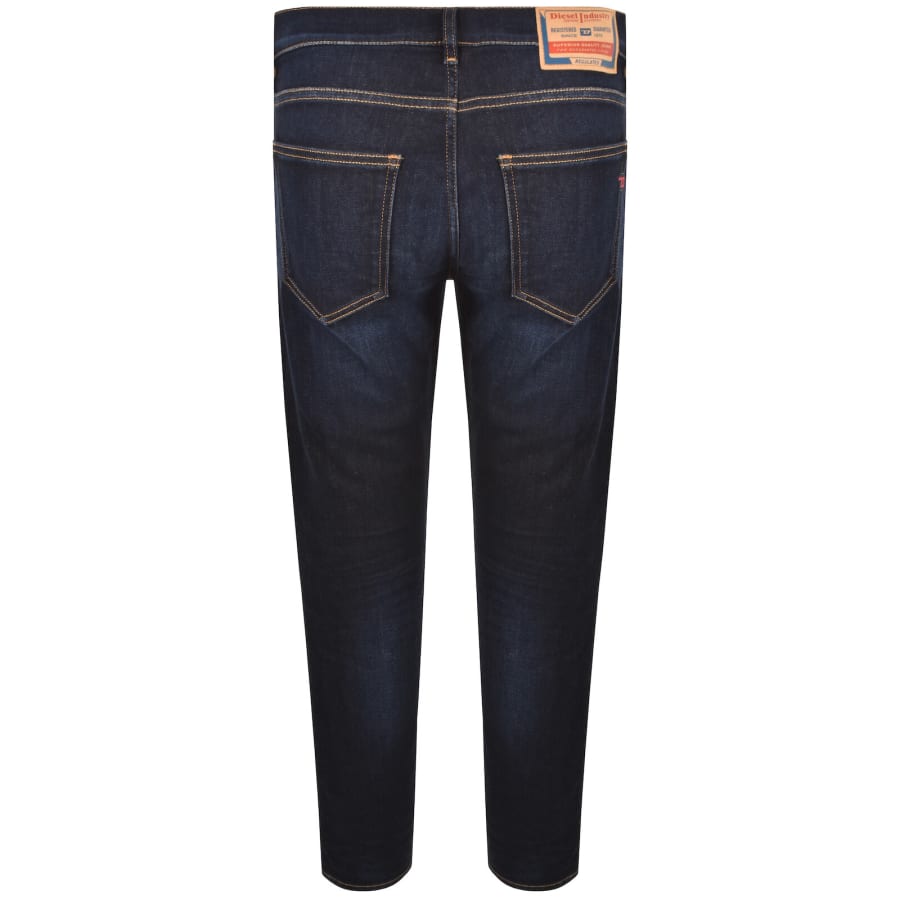 Image number 3 for Diesel D Strukt Slim Fit Dark Wash Jeans Navy