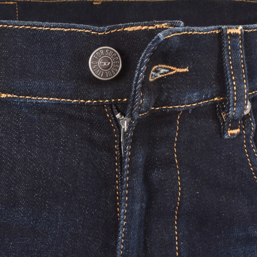 Image number 5 for Diesel D Strukt Slim Fit Dark Wash Jeans Navy