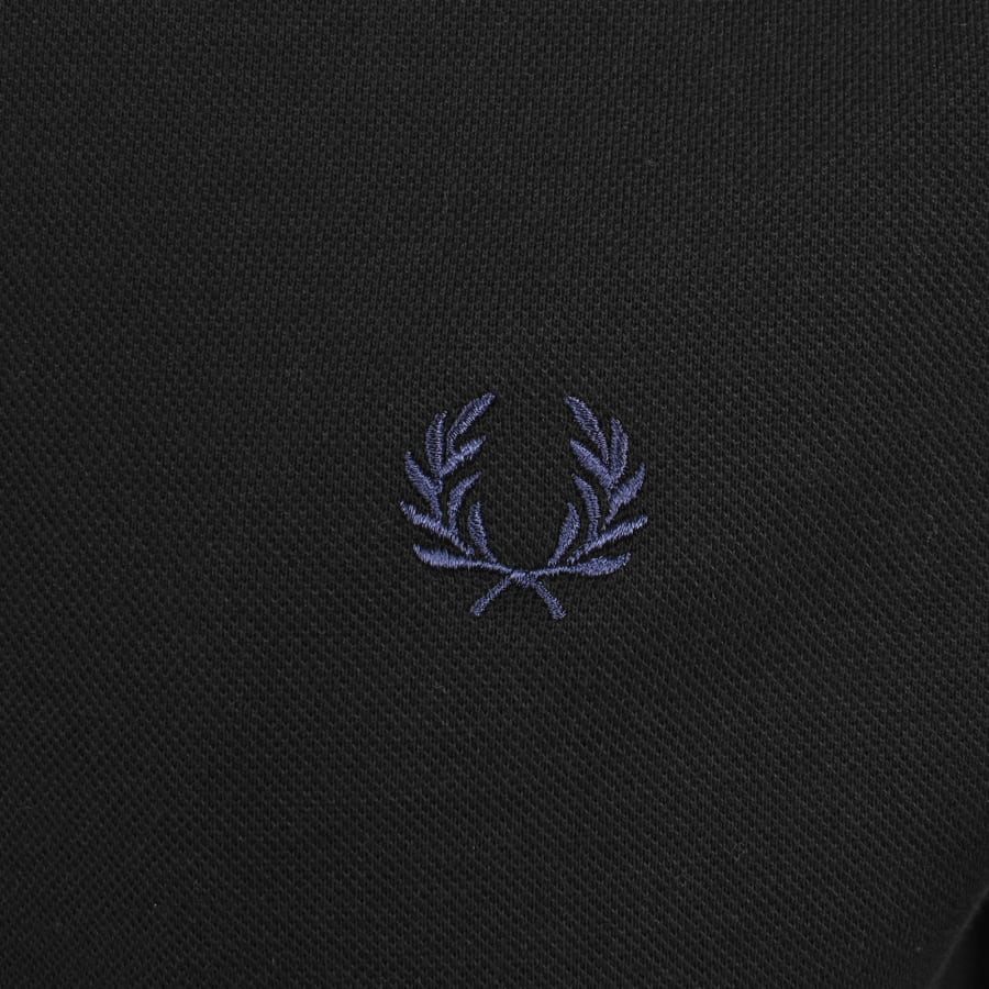 Image number 3 for Fred Perry Zip Through Collared Sweatshirt Black