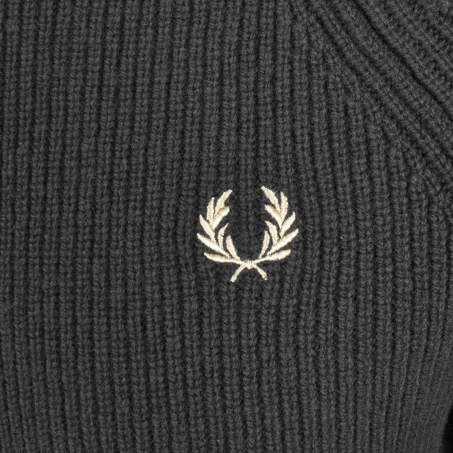 Image number 3 for Fred Perry Lambswool Jumper Anchor Grey