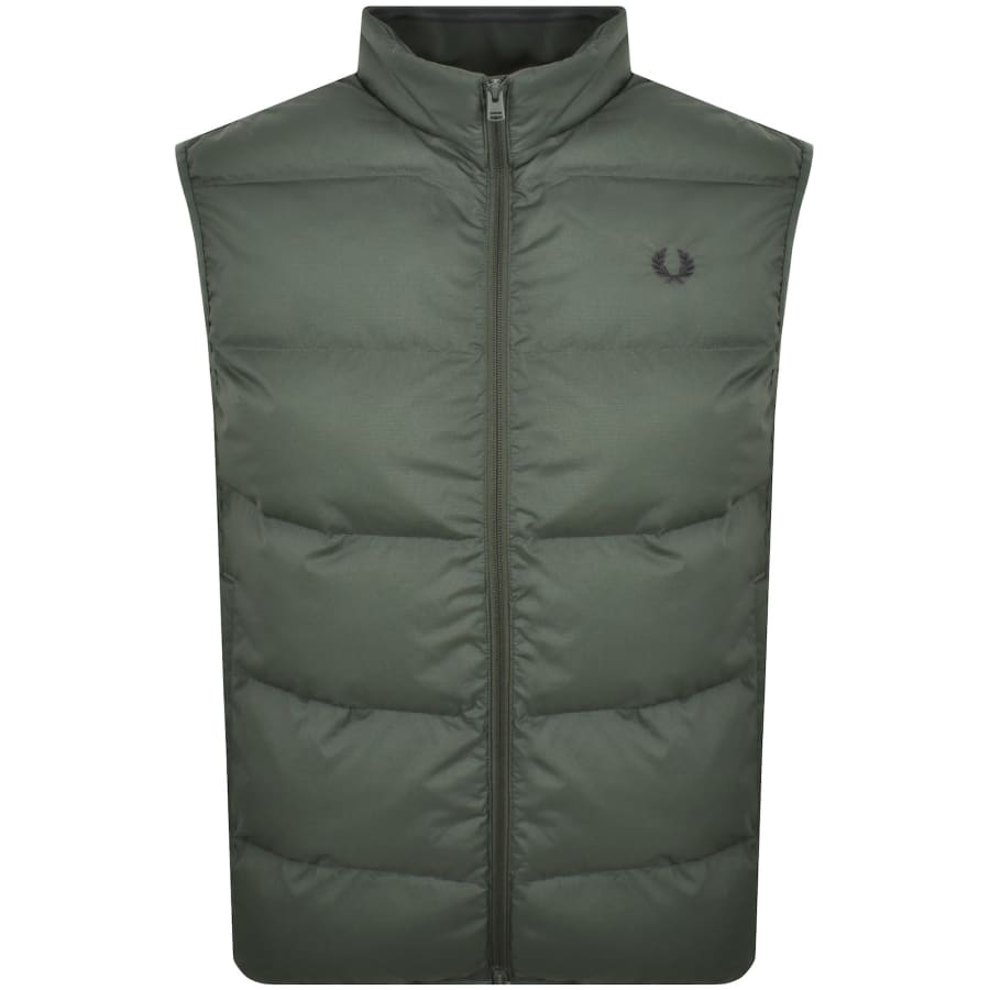 Image number 1 for Fred Perry Insulated Gilet Court Green