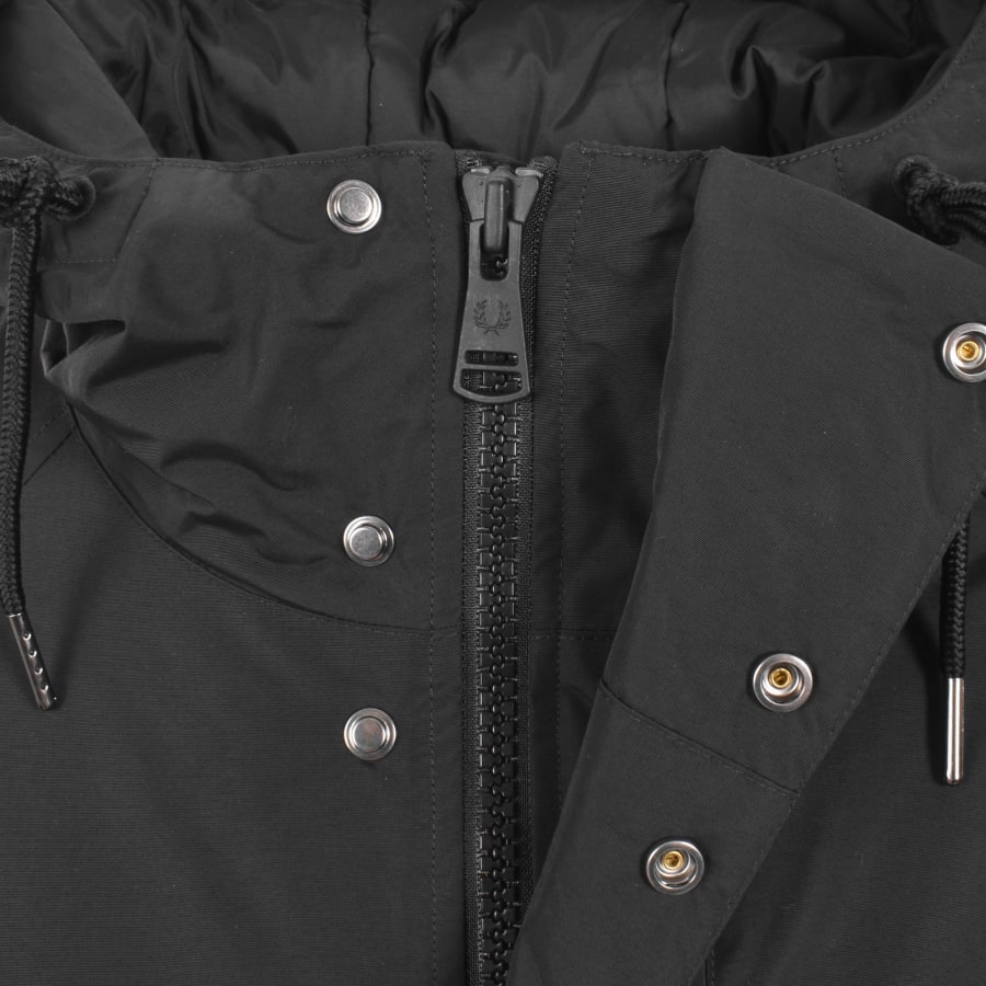 Image number 4 for Fred Perry Zip Through Padded Jacket Black