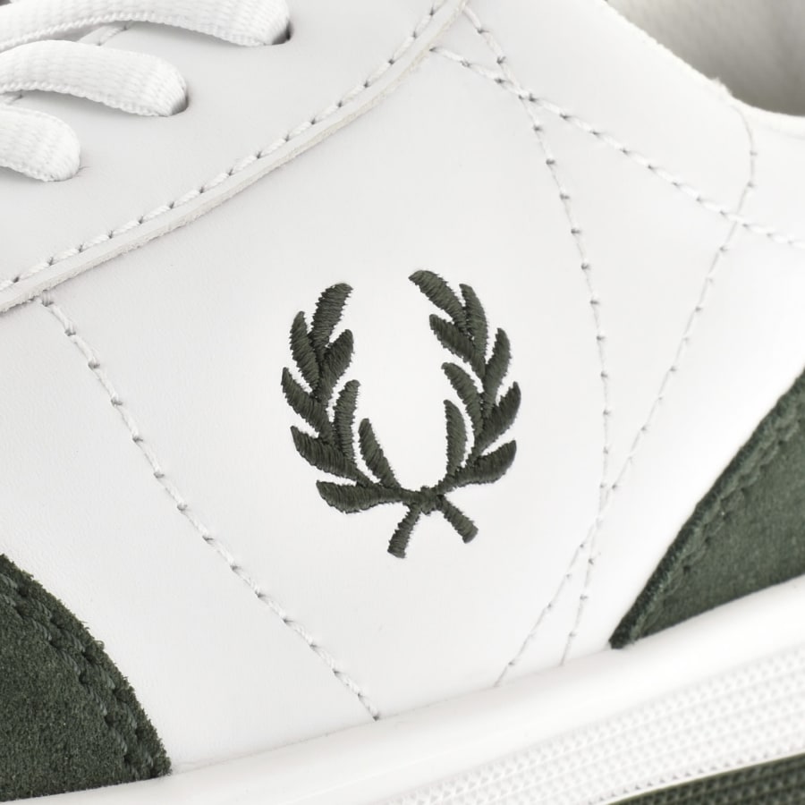 Image number 4 for Fred Perry B11 Trainers White And Green
