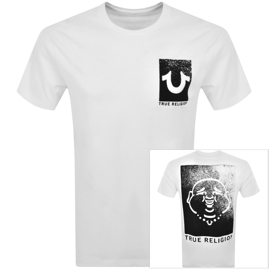 Image number 1 for True Religion Buddha Face Logo T Shirt White