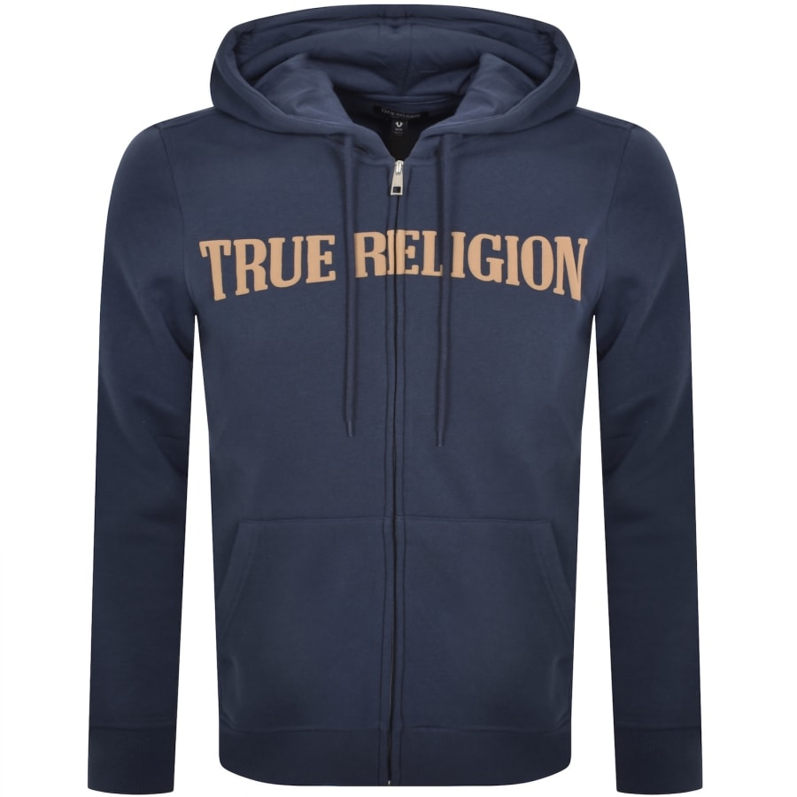 Image number 2 for True Religion Buddha Full Zip Hoodie Blue