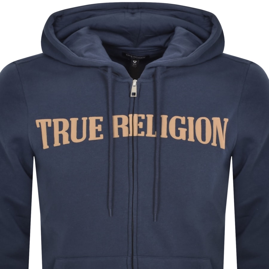 Image number 3 for True Religion Buddha Full Zip Hoodie Blue