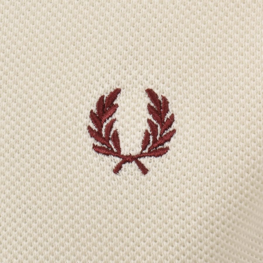 Image number 3 for Fred Perry Pique Stitch Knit T Shirt Ecru