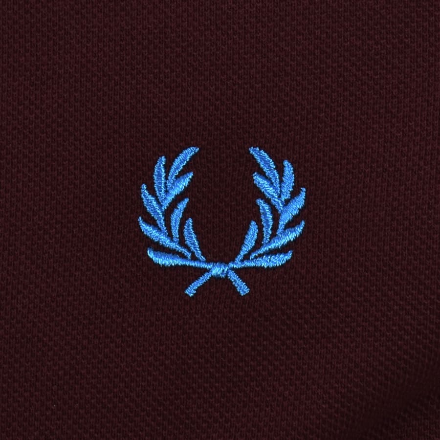 Image number 3 for Fred Perry Twin Tipped Polo T Shirt Burgundy