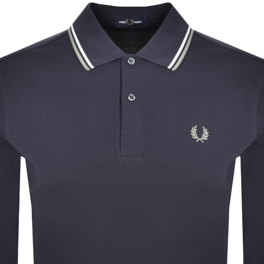 Image number 2 for Fred Perry Twin Tipped Polo T Shirt Navy