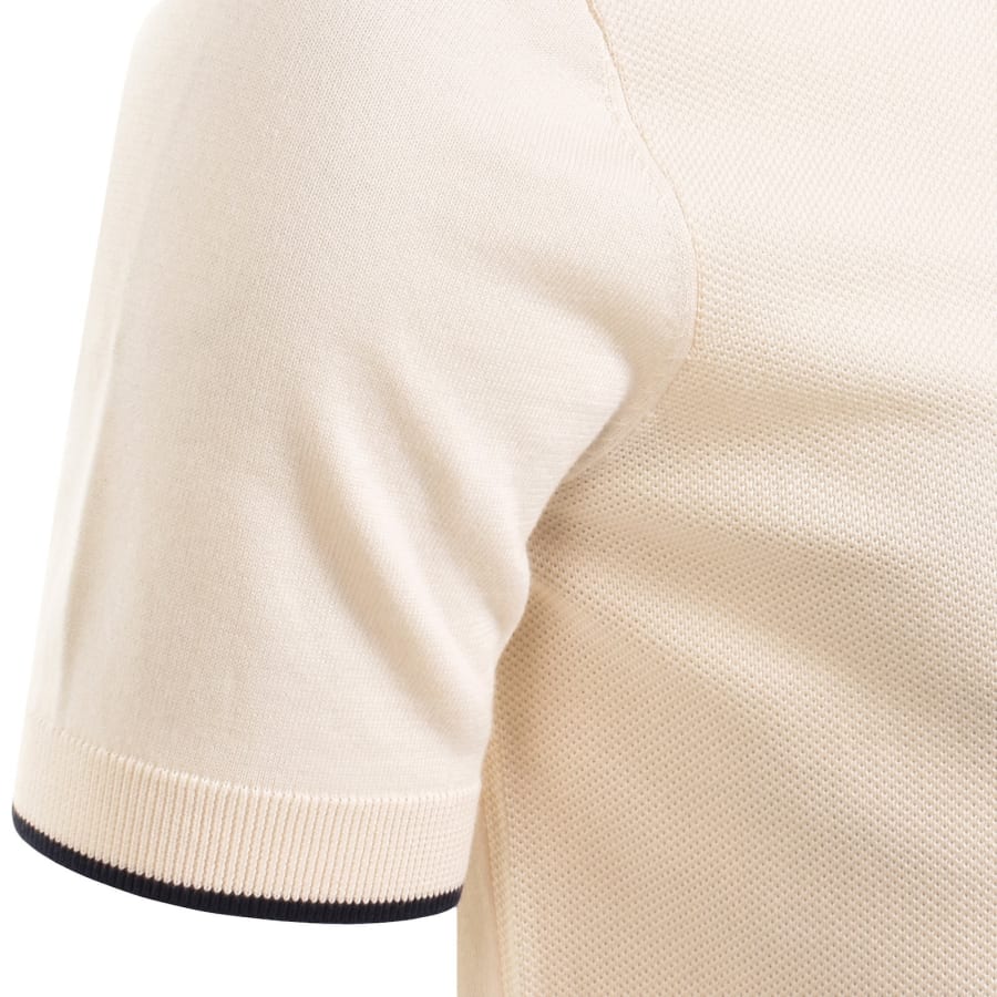 Image number 5 for Fred Perry Knit Polo T Shirt Silky Peach Cream