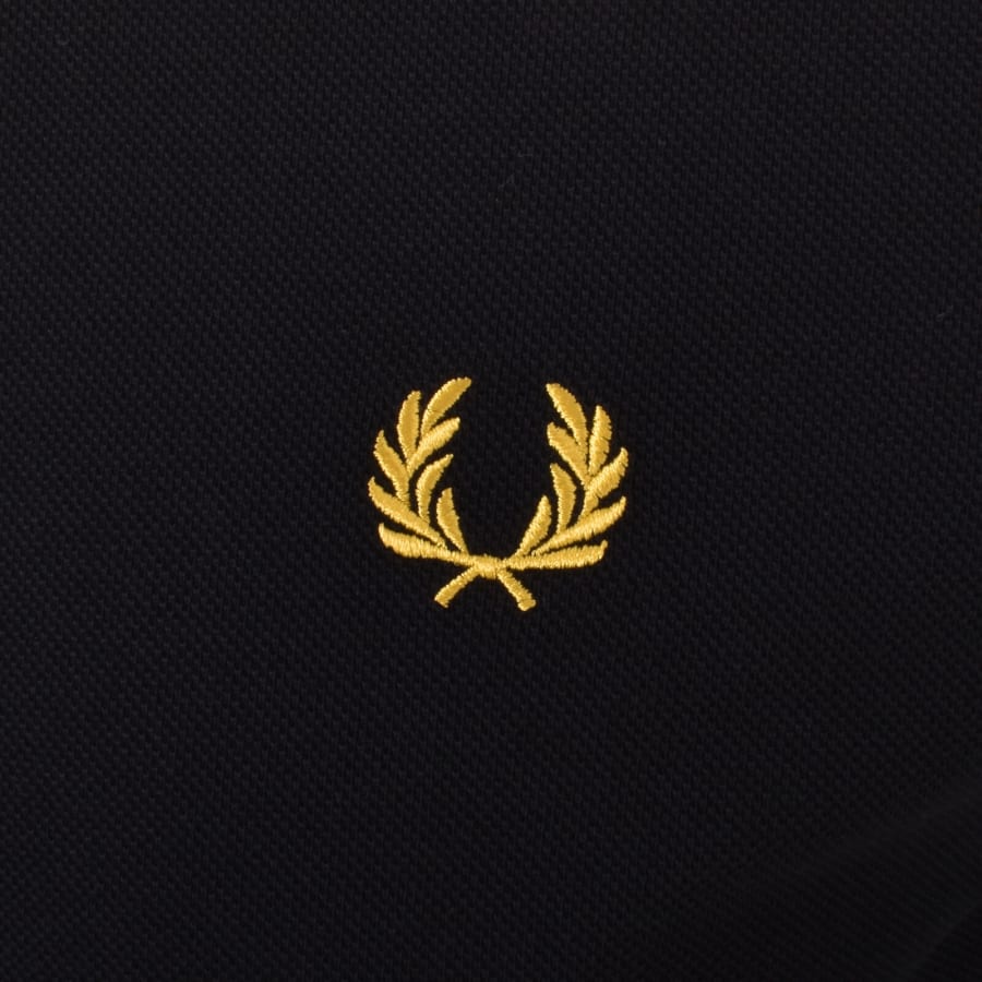 Image number 3 for Fred Perry Long Sleeved Polo T Shirt Navy