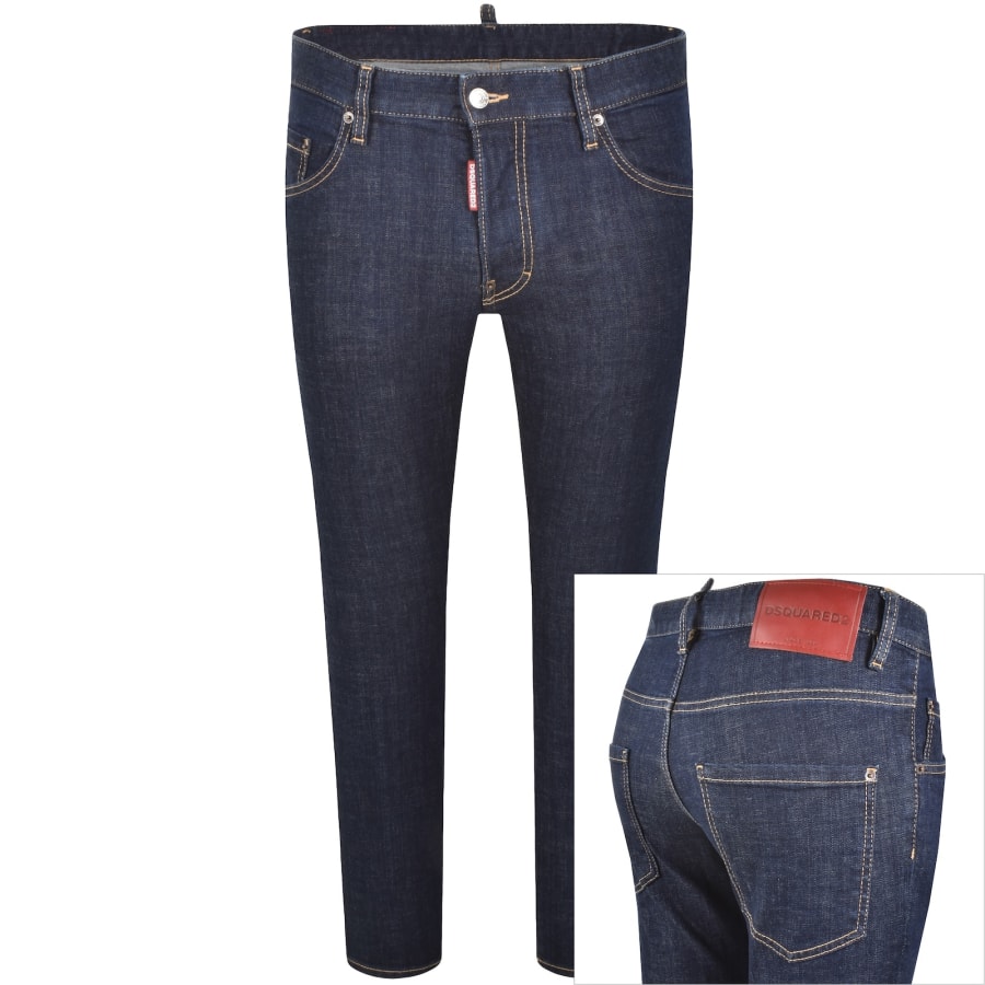 Image number 1 for DSQUARED2 Skater Dark Wash Jeans Blue