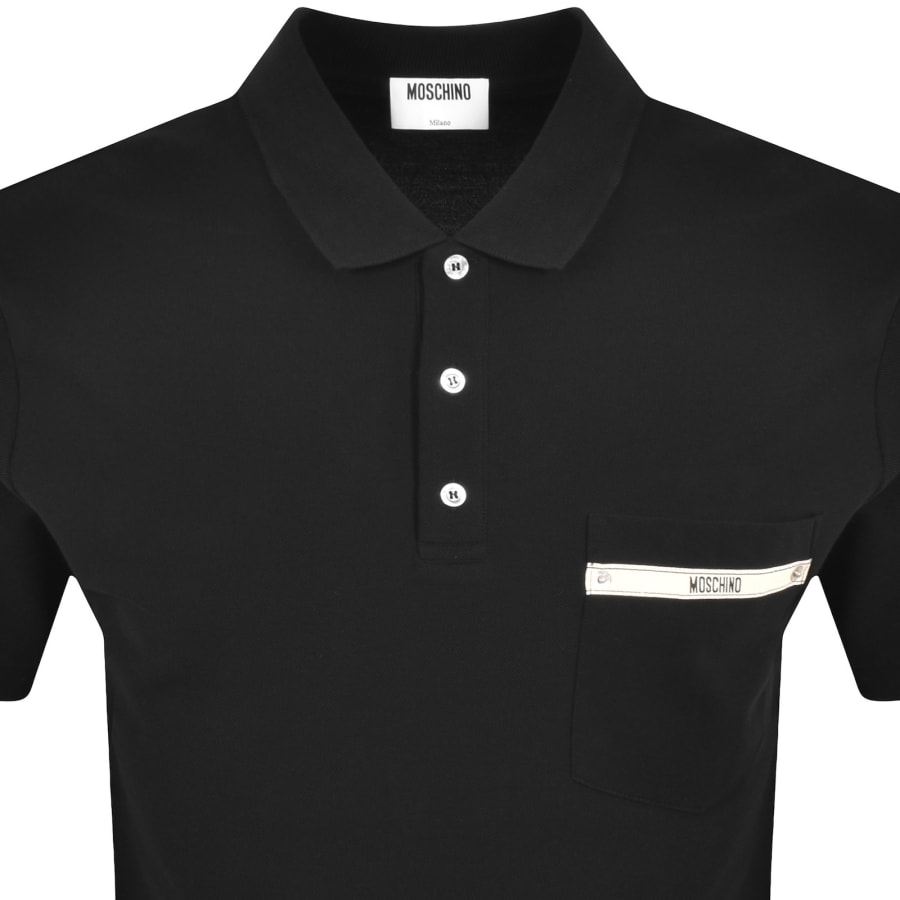 Image number 2 for Moschino Short Sleeved Polo T Shirt Black