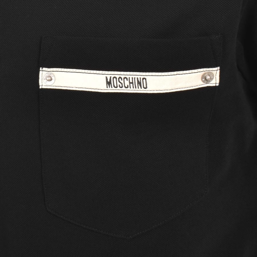 Image number 3 for Moschino Short Sleeved Polo T Shirt Black