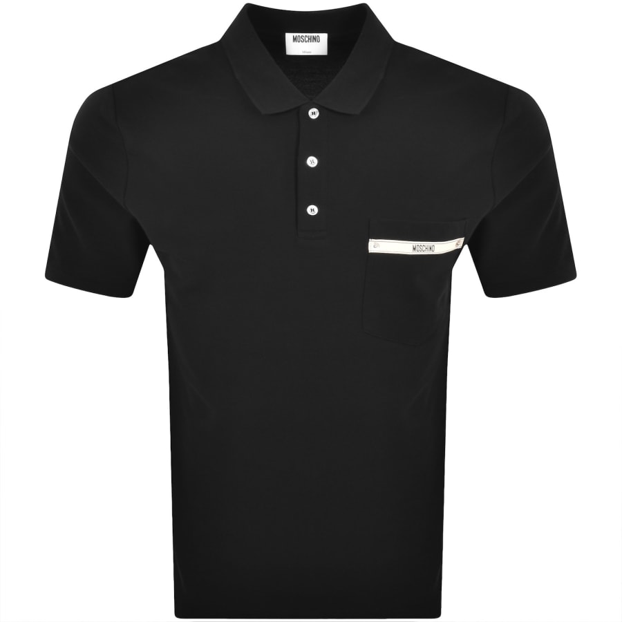 Image number 1 for Moschino Short Sleeved Polo T Shirt Black