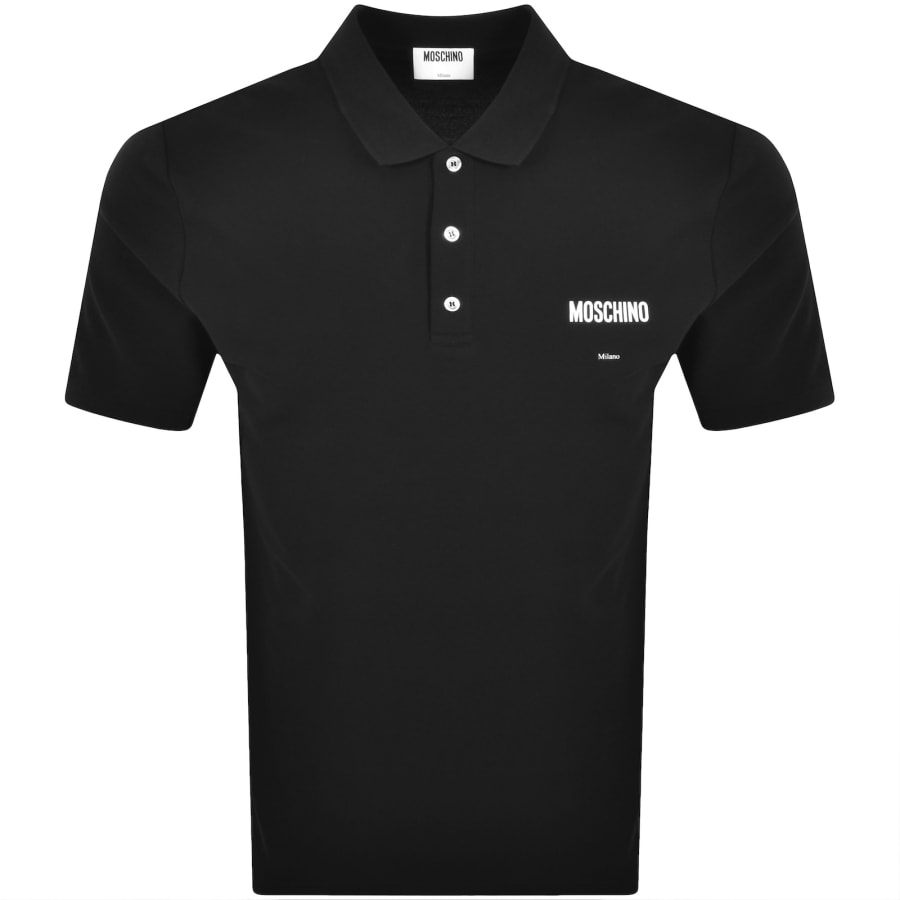 Image number 1 for Moschino Short Sleeved Polo T Shirt Black