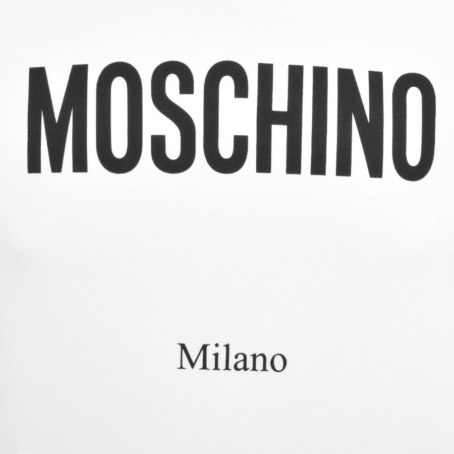 Image number 3 for Moschino Logo Hoodie White