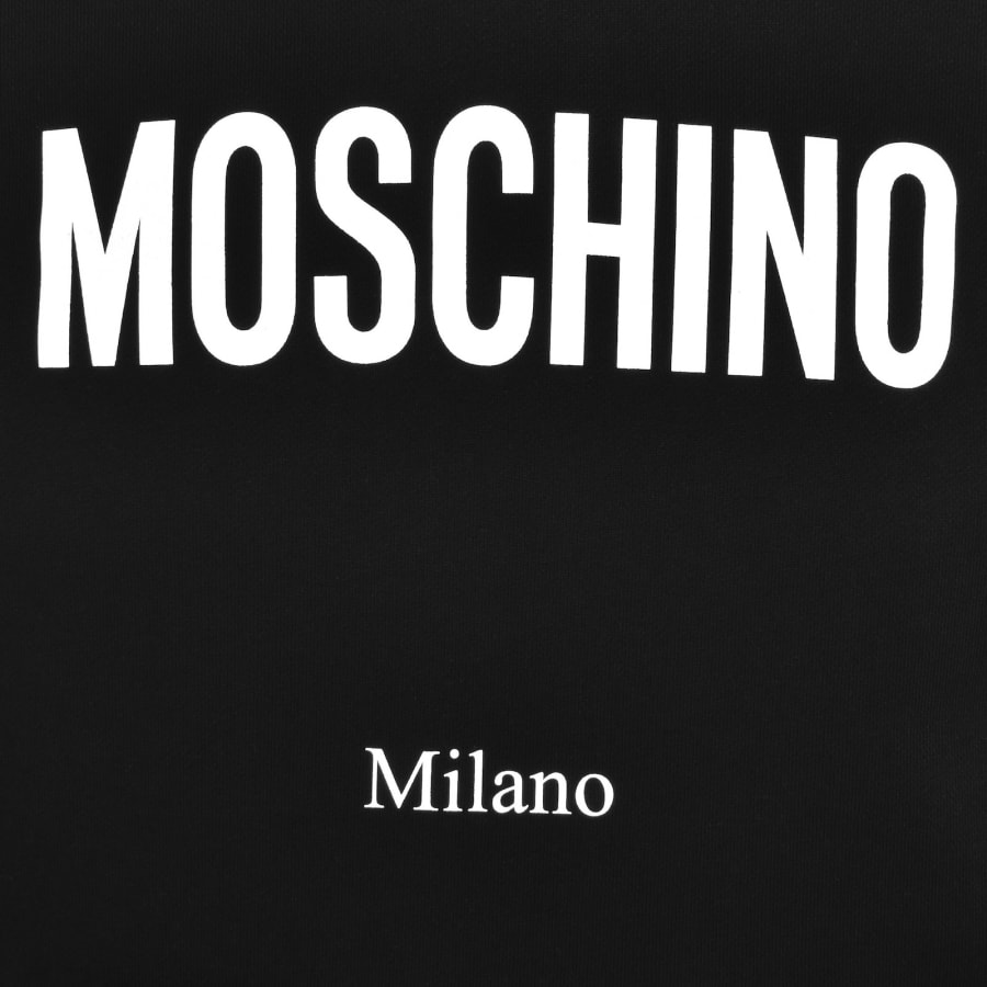 Image number 3 for Moschino Logo Hoodie Black