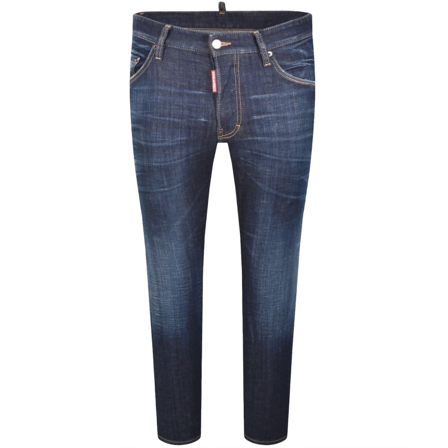 Image number 2 for DSQUARED2 Skater Jeans Dark Wash Blue